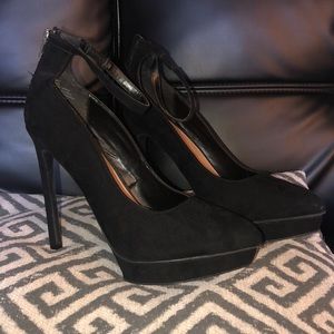 Black heels with ankle strap